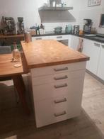 IKEA 'keukeneiland' van methodkastjes, Huis en Inrichting, Keuken | Keukenelementen, Ophalen, Gebruikt, 200 cm of meer, Minder dan 100 cm