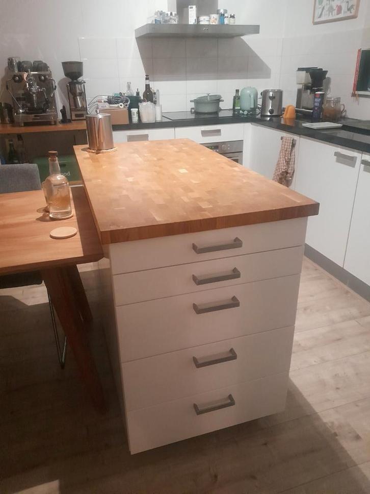 IKEA 'keukeneiland' van methodkastjes, Huis en Inrichting, Keuken | Keukenelementen, Gebruikt, Minder dan 100 cm, 200 cm of meer