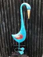 Blauwe metalen Gans met mozaïek vleugels uit bali indonesie, Verburgt Vintage, Nieuw, Ophalen of Verzenden, https://verburgtvintage.nl/#contact