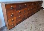 XXL vintage/industriële ladekast, grote houten winkelkast, Ophalen of Verzenden