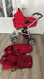 Rode Quinny kinderwagen combinatie, Ophalen, Gebruikt, Quinny, Verstelbare duwstang