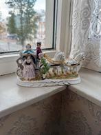 Vintage Porseleinen Koets met Paarden - Dresden/Capodimonte, Ophalen of Verzenden