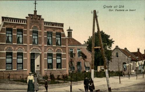 Urk - Pastorie en buurt, Verzamelen, Ansichtkaarten | Nederland, Gelopen, Flevoland, Voor 1920, Ophalen of Verzenden