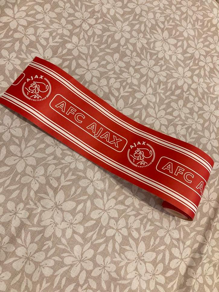 ‘AJAX’-️Voetbal Behangrand!, 6,5meter( nieuw), Huis en Inrichting, Stoffering | Behang, Wit, minder dan 10 m², Ophalen of Verzenden