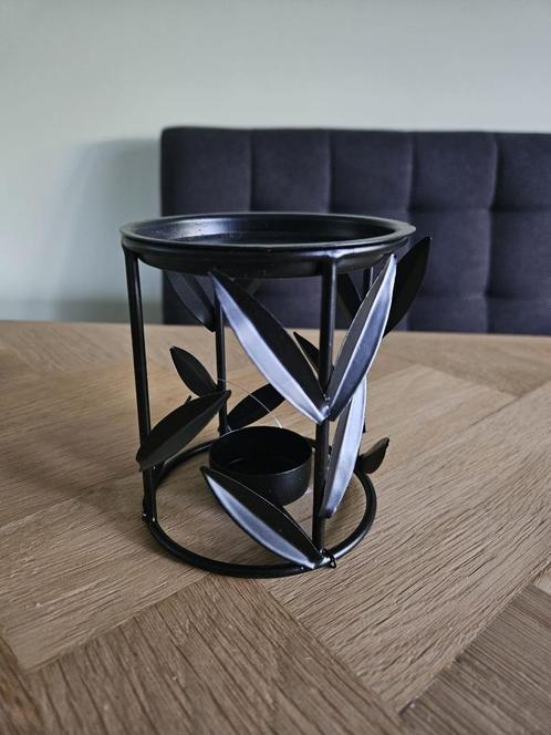 Waxbrander zwarte blaadjes, Huis en Inrichting, Woonaccessoires | Kandelaars en Kaarsen, Nieuw, Kandelaar, Minder dan 25 cm, Metaal