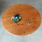 Salontafel Rond Vintage Grenen - Landelijke Stijl, Huis en Inrichting, Ophalen, Gebruikt, 50 tot 100 cm, Rond