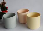 Broste Copenhagen 3 pastelkleurige potjes plantenpotjes, Rond, Ophalen of Verzenden, Aardewerk, Binnen