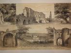 litho ruine poort Valkenburg, linde bij Sibbe, Emrik Binger, Verzenden