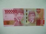 1157. Indonesia, 100.000 rupiah 2016 UNC Soekarno-Hatta., Postzegels en Munten, Bankbiljetten | Azië, Los biljet, Zuidoost-Azië