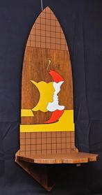 Unieke Houten Wandplank met Kunst, Huis en Inrichting, Ophalen of Verzenden, Gebruikt