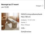 NOUS Living Eetkamerbank Nice 180 cm, Huis en Inrichting, 125 cm of meer, Ophalen of Verzenden, Zo goed als nieuw, Stof
