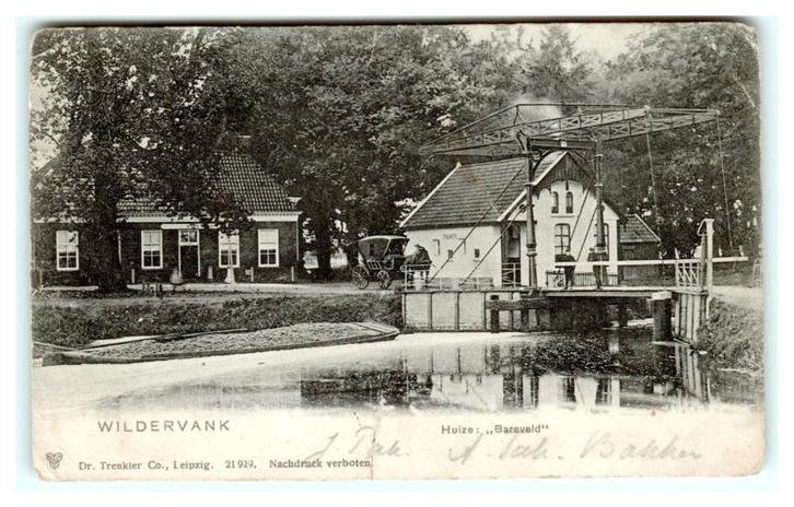 Wildervank, Huize "Bareveld", Verzamelen, Ansichtkaarten | Nederland, Gelopen, Groningen, Voor 1920, Verzenden