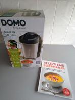 Domo soepmaker DO498BL met kookboek, 4 liter of meer, Ophalen of Verzenden, Zo goed als nieuw, 3 snelheden of meer