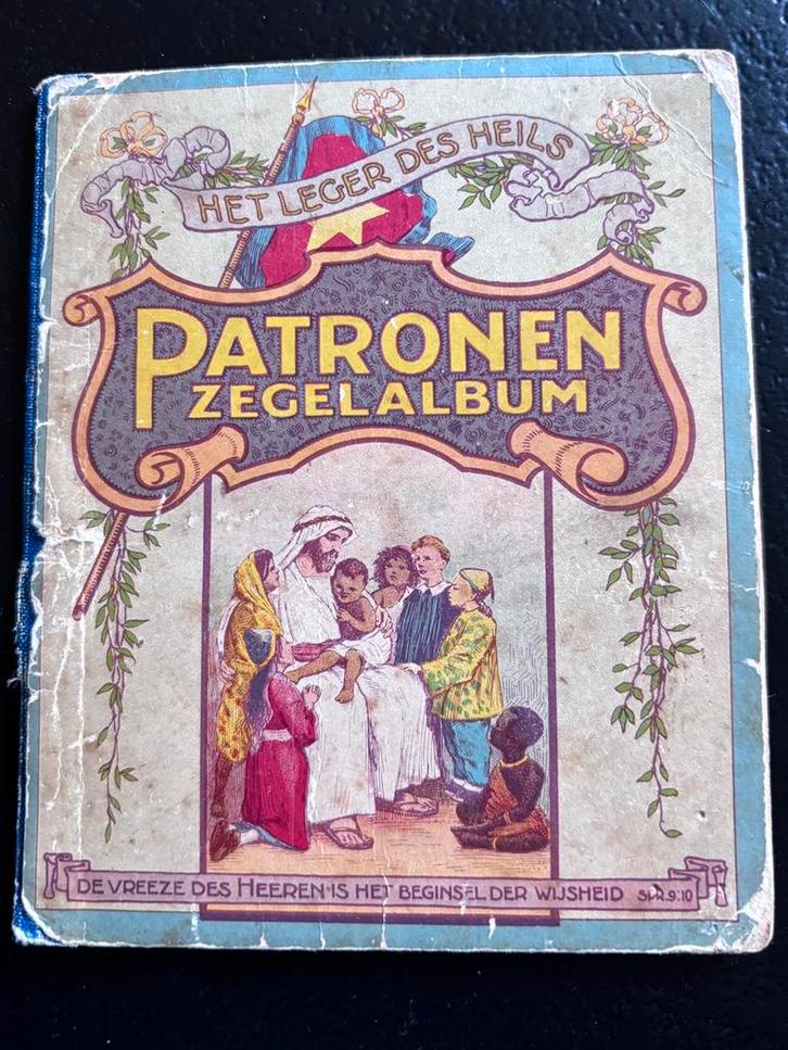 Uniek Leger des Heils Patronen Zegelalbum (1928), Antiek en Kunst, Antiek | Religie, Ophalen of Verzenden