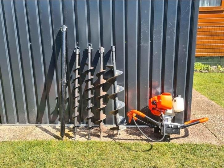 Benzine grondboor te huur, Tuin en Terras, Tuinhekken en Hekwerk, Nieuw, Tuinhek, Hout, Ophalen