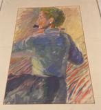 Aimée Crince le Roy gouache fluitiste, Antiek en Kunst, Ophalen