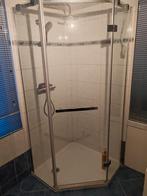 Douchecabine met douchebak, Doe-het-zelf en Verbouw, Sanitair, Ophalen, Gebruikt, Glas, Douche