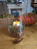 Windlicht met herfst decoratie. GRATIS kaarsen!, Ophalen, Overige materialen, Overige kleuren, 25 tot 50 cm