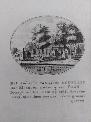 15 / Heer Oudelands Ambacht - Zwijndrecht Gravure 18e eeuw beschikbaar voor biedingen