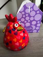 Pomme Pidou Spaarpot Kip - Rood met Hartjes, Ophalen