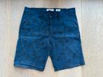 donkerblauwe korte broek blaadjes Naxas maat L, Maat 52/54 (L), Blauw, Ophalen of Verzenden, Gedragen