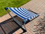 Crespo voetenbank blauw, Ophalen, Zo goed als nieuw, Campingmeubel-accessoire