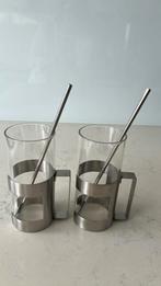 Zack theeglazen met lepels., Huis en Inrichting, Keuken | Servies, Glas of Glazen, Ophalen of Verzenden, Overige stijlen, Glas