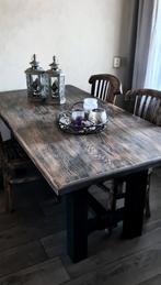 Oude degelijke kloostertafel eettafel eiken, Huis en Inrichting, Ophalen, Gebruikt, Eikenhout, 50 tot 100 cm