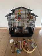 Vogelkooi - Parkietenkooi - Zwart, Dieren en Toebehoren, Vogels | Hokken en Kooien, Ophalen, Zo goed als nieuw, Metaal, Vogelkooi