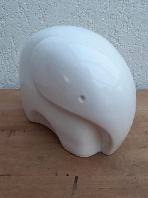 Wit beeld olifant. Mid Century. Vintage. Retro, Antiek en Kunst, Curiosa en Brocante, Ophalen of Verzenden