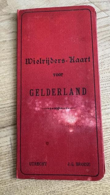 Oude wielrijderskaart voor Gelderland beschikbaar voor biedingen