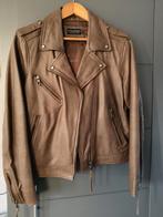 Bruin leren bikerjack van het merk River Woods, Bruin, River Woods, Maat 42/44 (L), Nieuw
