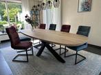 Eiken boomstamtafel Deens Ovaal eettafel massief | voorraad, Huis en Inrichting, Tafels | Eettafels, Ovaal, Nieuw, 200 cm of meer