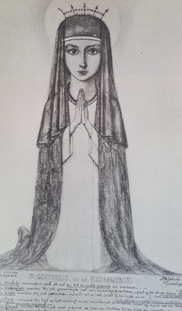 Litho Jan Toorop 1858-1928 heilige commune, Antiek en Kunst, Kunst | Schilderijen | Klassiek, Ophalen of Verzenden