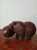 Mooi oud, zwaar houten beeld van een nijlpaard, Antiek en Kunst, Verzenden