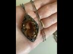 Art Deco prachtige vintage set ketting en hanger Rookkwarts, Overige voorstellingen, Verzenden, Zo goed als nieuw, Met edelsteen