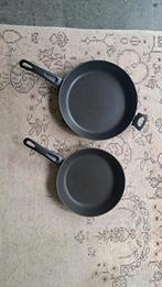 Pannenset - 2 Koekenpannen 29 en 33 cm, Overige materialen, Gebruikt, Ophalen of Verzenden, Keramische plaat