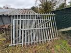 Gegalvaniseerde stalen hekken en poorten, Ophalen, Met poort, Gebruikt, Spijlenhekwerk
