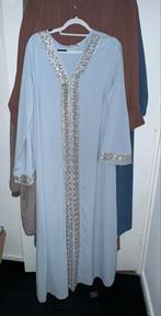 Blauwe kaftan met goud zilver details, Jasminah paris, Blauw, Maat 46/48 (XL) of groter, Nieuw