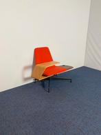 3 x Fauteuil Haworth Harbor Work Lounge, donker oranje/zwart, Ophalen, Gebruikt, 75 tot 100 cm, Stof