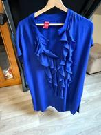 Only-M kobalt blauwe roezel blouses maat 46, Ophalen of Verzenden, Zo goed als nieuw, Maat 46/48 (XL) of groter, Blauw