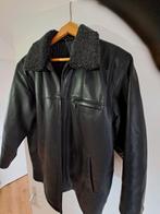 Zeer mooie leren herenjas. Zwart leer, vintage ., Ophalen, Zo goed als nieuw, Maat 48/50 (M), Zwart