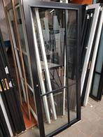 88x211,5cm binnendeur opdek R staallook zwart SL18, Ophalen, 80 tot 100 cm, Glas, Binnendeur