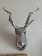 Metalen Hertenkop Wanddecoratie, Ophalen, Zo goed als nieuw