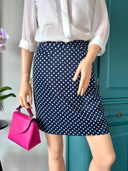 KOOKAÏ rokje maat 36 - donkerblauw met witte stippen, Kleding | Dames, Rokken, Zo goed als nieuw, Maat 36 (S), Blauw, Boven de knie