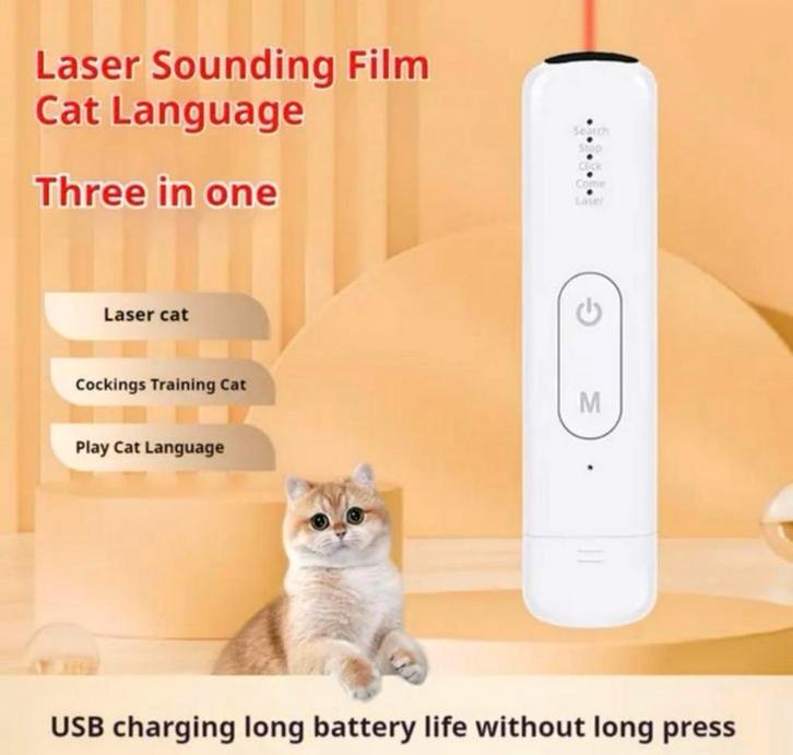 USB oplaadbaar laser kat speelgoed, Dieren en Toebehoren, Kattenspeelgoed, Zo goed als nieuw, Ophalen of Verzenden