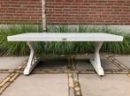 Tuintafel gratis (metaal), Tuin en Terras, Tuintafels, Ophalen, Zo goed als nieuw, Rechthoekig, Hout