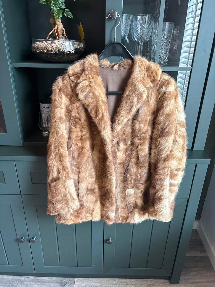 Nerts bontjas maat S/M - Vintage look, Kleding | Dames, Jassen | Winter, Gedragen, Ophalen of Verzenden