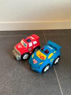 GO GO Tap racer, brandweer en politieauto, Kinderen en Baby's, Speelgoed | Speelgoedvoertuigen, Ophalen, Zo goed als nieuw