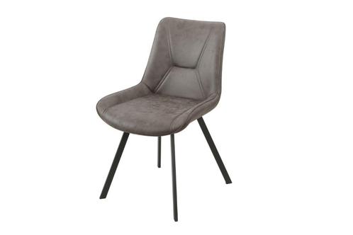Eetkamerstoel Miami Grijs, Huis en Inrichting, Stoelen, Nieuw, Vijf, Zes of meer stoelen, Hout, Kunststof, Leer, Metaal, Riet of Rotan